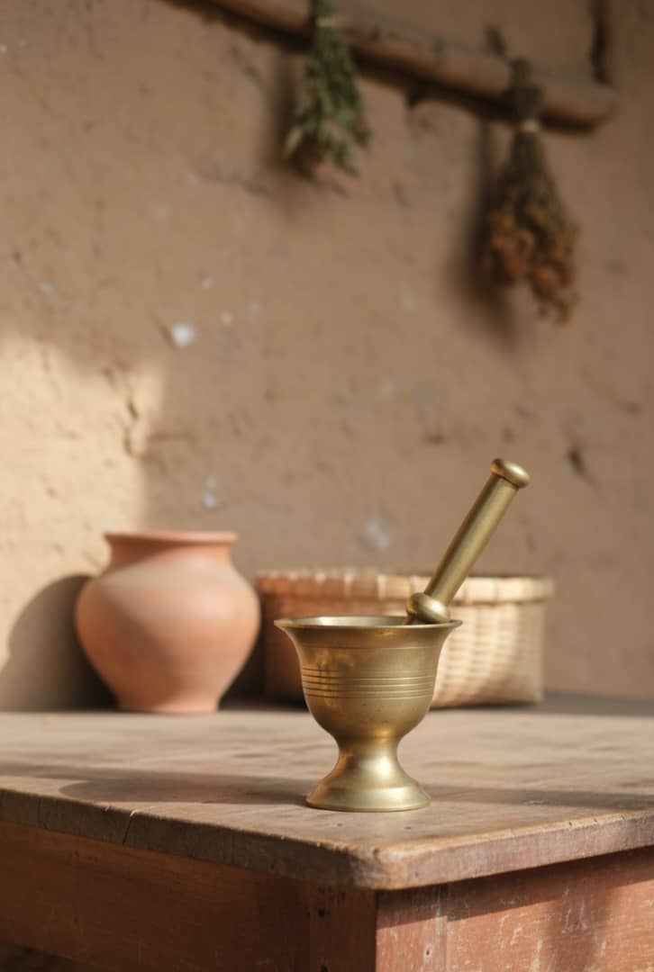 مدق نحاس مع اليد